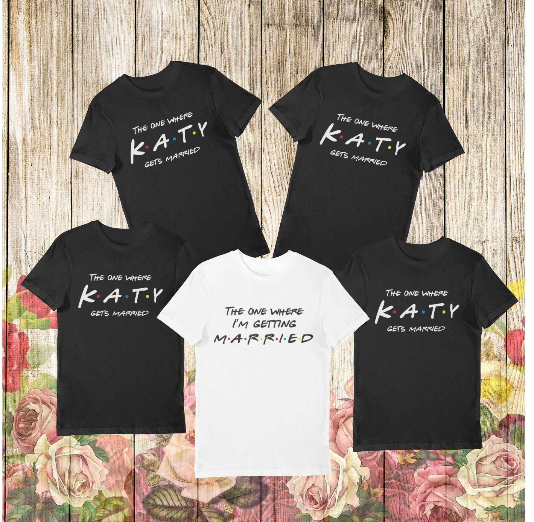 The one where... Bridal party Tee's for the Bride Tribe- Bridal Party Shirts -Tops for Hen Party - Fast and Free Same Day Dispatch - Topbootee